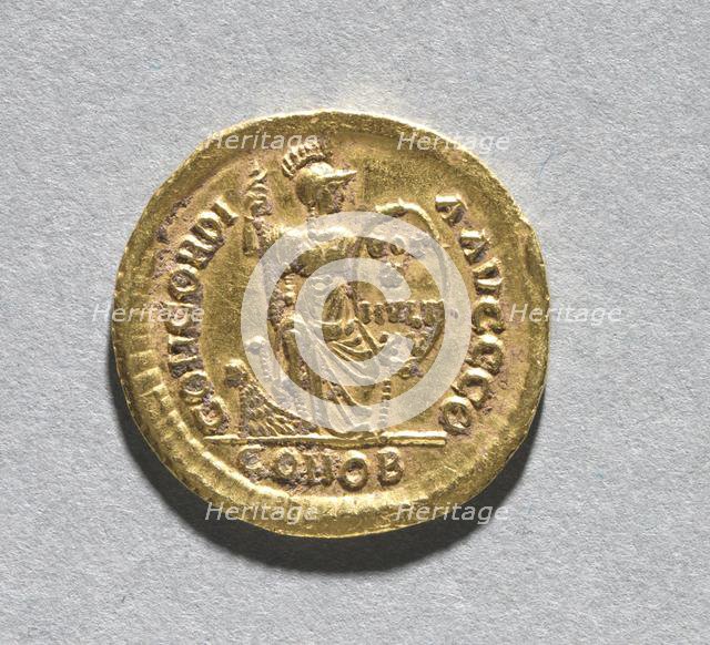 Solidus of Theodosius I the Great (reverse), c. 383-388. Creator: Unknown.