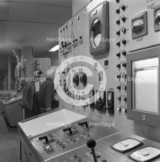 Oxygen control panel at the Park gate Iron & Steel Co, Rotherham, South Yorkshire, 1964. Artist: Michael Walters