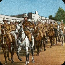 Lord Roberts entering Pretoria, Boer War, South Africa, 1900 (1925). Artist: Unknown