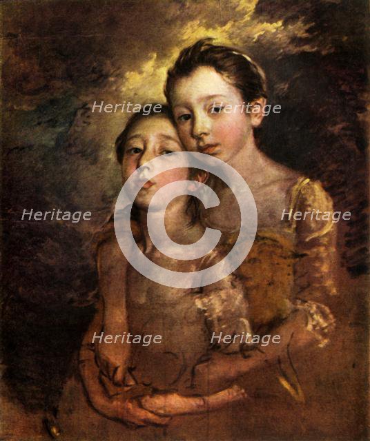 'The Painter's Daughters with a Cat', c1760, (1944).  Creator: Thomas Gainsborough.