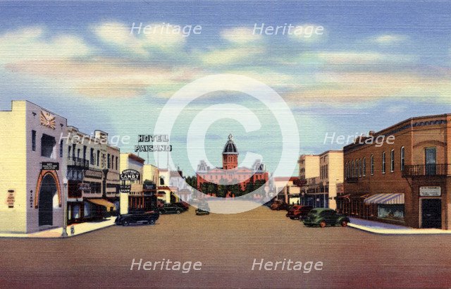 Highland Avenue, Marfa, Texas, USA, 1943. Artist: Unknown