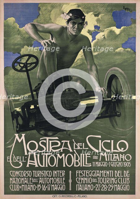 Mostra del Ciclo e dell'Automobile, 1905. Creator: Metlicovitz, Leopoldo (1868-1944).