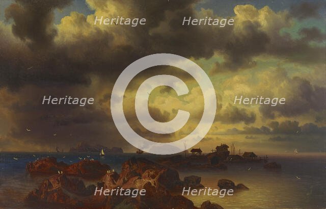 Seascape, late 19th-early 20th century. Creator: Emilia Appelgren.