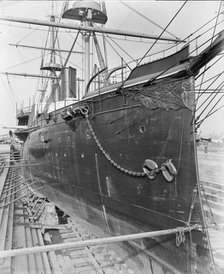 U.S.S. Chicago in dry dock, between 1890 and 1901. Creator: Unknown.