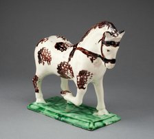 Horse, Staffordshire, c. 1765. Creator: Staffordshire Potteries.