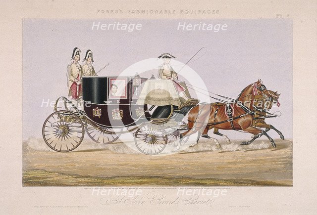 Sir John Gerard's chariot, 1844. Artist: Anon
