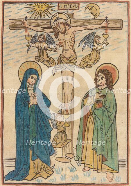 Christ on the Cross with Angels, 19th century. Creator: Unknown.