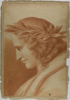 Poet Crowned with Laurel, 18th century. Creator: After Raffaello Sanzio, called Raphael  Italian, 1483-1539.