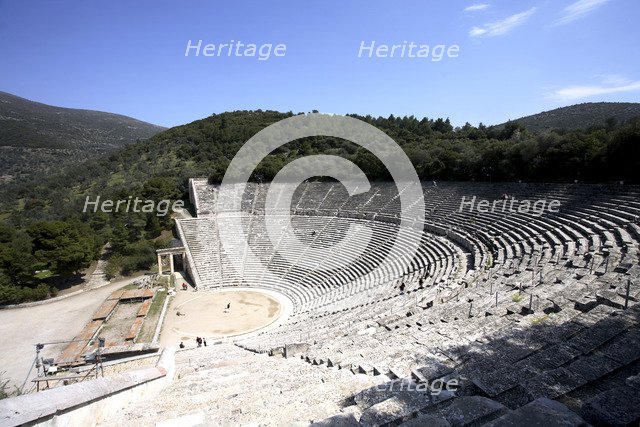 The Greek theatre at Epidauros, Greece. Artist: Samuel Magal