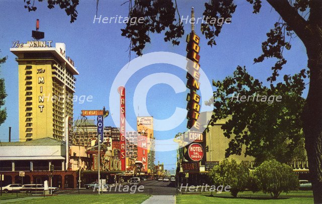 Fremont Street, Las Vegas, Nevada, USA, 1968. Artist: Unknown