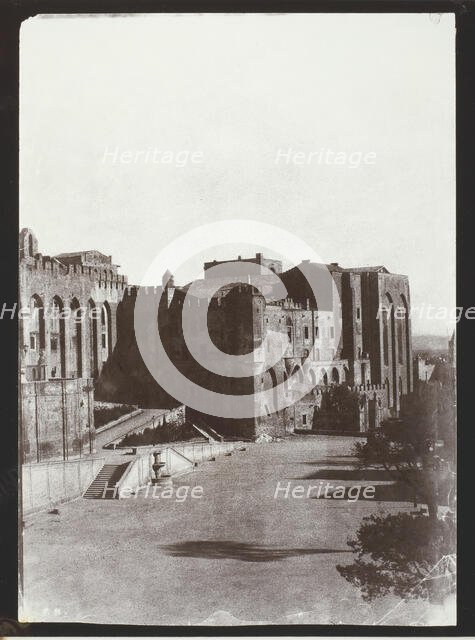 The Pope's Palace, Avignon, c. 1851, printed 1970. Creator: Charles Nègre.