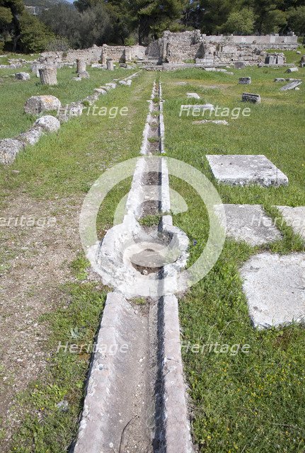 A water canal at Epidauros, Greece. Artist: Samuel Magal