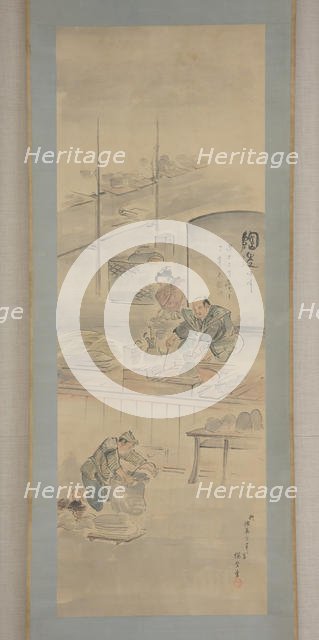 Making Ceramics, first half of the19th century. Creator: Eiraku Hozen.