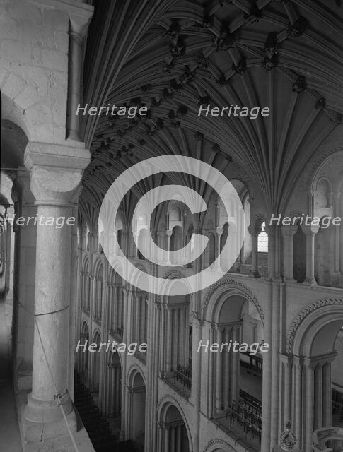 Vaulted ceiling, Norwich Cathedral, Norfolk, c1955.  Creator: Arthur Charles Kirby Ware.