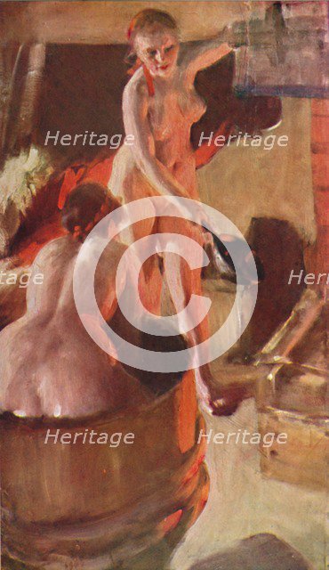 'Girls from Dalarna Having a Bath', 1908, (1931). Artist: Anders Leonard Zorn.