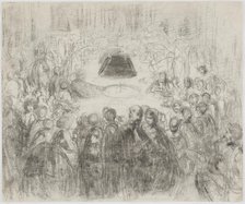 Gambling Salon at Baden-Baden, 1858. Creator: James Abbott McNeill Whistler.