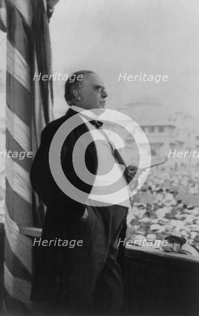 William McKinley delivering his last address, Buffalo, N.Y., Sept. 5, 1901, c1901. Creator: Frances Benjamin Johnston.