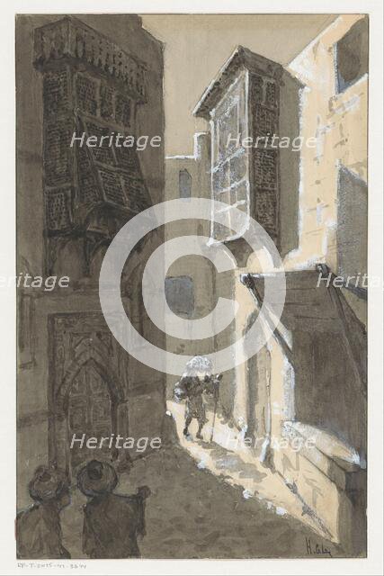 Man with pack in a street, in or before 1910. Creator: Louwerse, H.C..