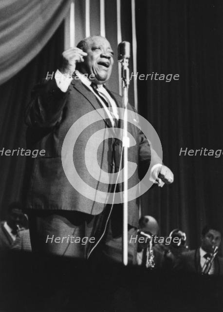 Jimmy Rushing with the Basie Band, London, 1963. Creator: Brian Foskett.