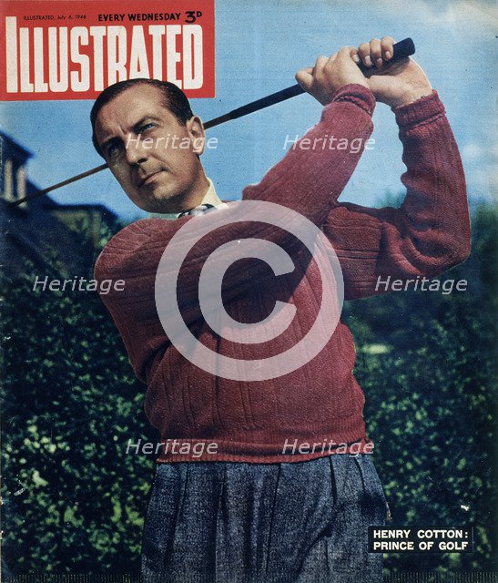 Henry Cotton, cover of Illustrated magazine, July 6, 1946. Artist: Unknown