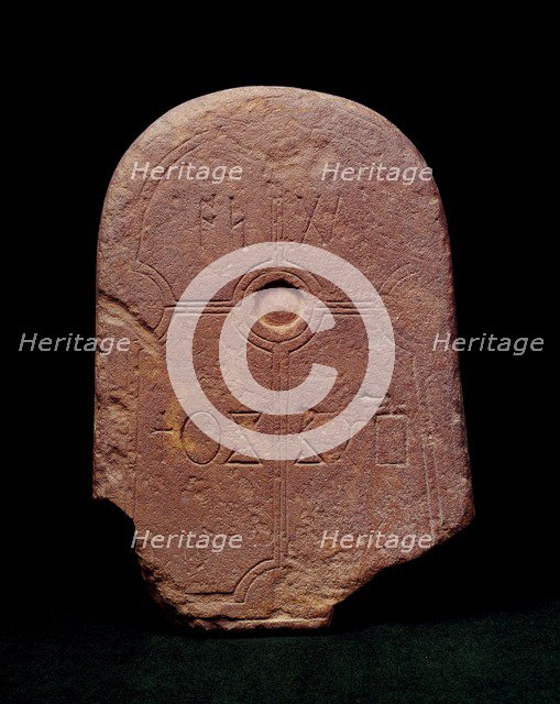 Anglo-Saxon grave marker from Lindisfarne Priory, Northumberland, c700. Creator: Unknown.