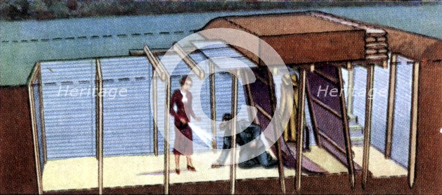 Air Raid Precautions, cigarette card, British, 1938. Artist: Unknown