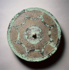 Mirror with Continuous Arcs against Whorl Pattern, 3rd Century BC. Creator: Unknown.