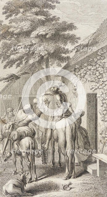 Plate XXIII from Life and Adventures of the Knight Don Quixote de la Mancha, 1780. Creator: Daniel Berger.