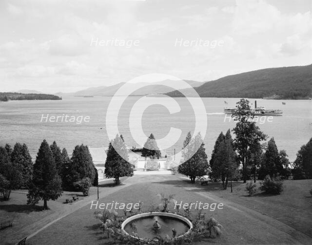 Down the lake from Fort William Henry Hotel, LakeGeorge, N.Y., c.between 1910 and 1920. Creator: Unknown.