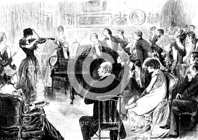 And they marvelled while the music delivered its message - which is different for every soul, 1890. Creator: R. Taylor.