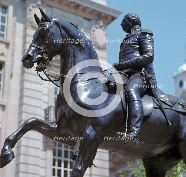 Equestrian statue of King George III, 19th century. Artist: Matthew Cotes Wyatt