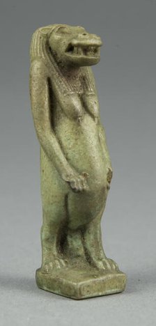 Amulet of the Goddess Tawaret (Toeris), Egypt, Third Intermediate Period, Dynasty 21-25 (1070-656 BC Creator: Unknown.