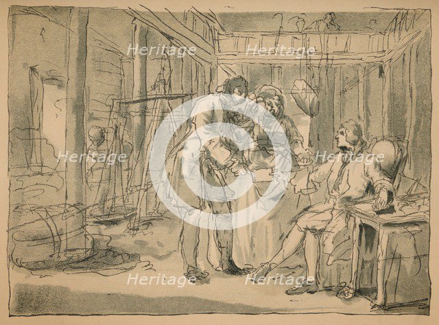 Rejected sketch for 'Industry and Idleness', 1747. Artist: William Hogarth.
