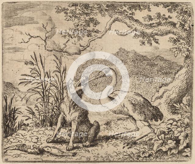 The Wolf and the Crane, probably c. 1645/1656. Creator: Allart van Everdingen.