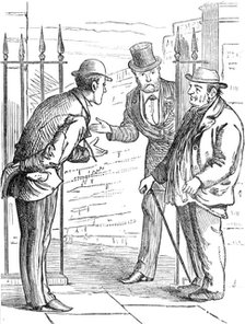 Metropolitan Boroughs election sketches: "This way, Sir", 1874. Creator: Unknown.