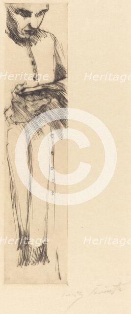 Lesender Mönch (Priest Reading), 1916. Creator: Lovis Corinth.