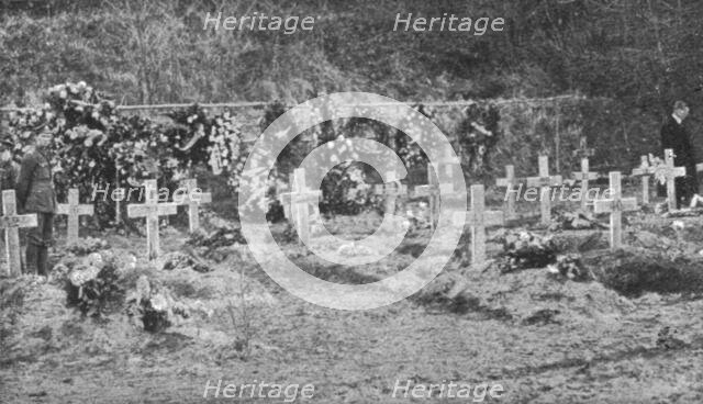 'Les Cendres de Miss Cavell; Le "Cimetiere des Fusilles" a Bruxelles, ou reposait Miss Cavell', 1919 Creator: Unknown.