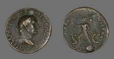 Sestertius (Coin) Portraying Emperor Vitellius, 69. Creator: Unknown.