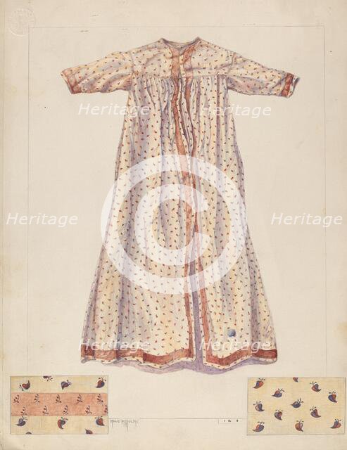 Baby's Nightgown, c. 1937. Creator: Maud M Holme.