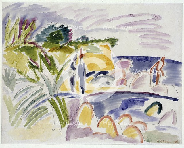Beach at Fehmarn, 1913. Artist: Kirchner, Ernst Ludwig (1880-1938)