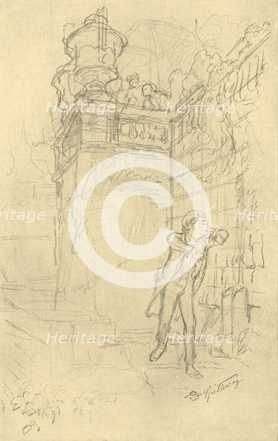 'Malvolios Enkel', mid-late 19th century, (c1924). Creator: Carl Spitzweg.