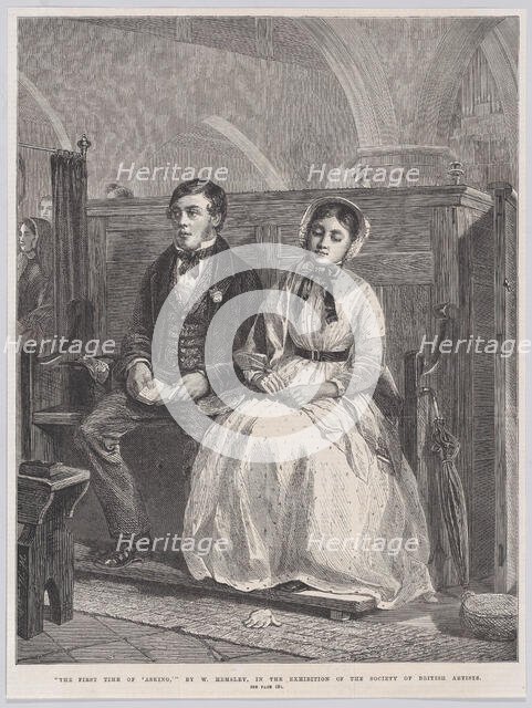 The First Time of 'Asking', from "Illustrated London News", May 8, 1896. Creator: William Luson Thomas.