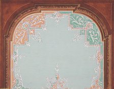 Designs for a painted ceiling with filagree borders, 1830-97. Creators: Jules-Edmond-Charles Lachaise, Eugène-Pierre Gourdet.