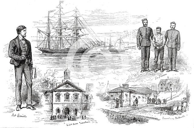 Sketches of the Caswell Mutiny, 1876. Creator: Unknown.