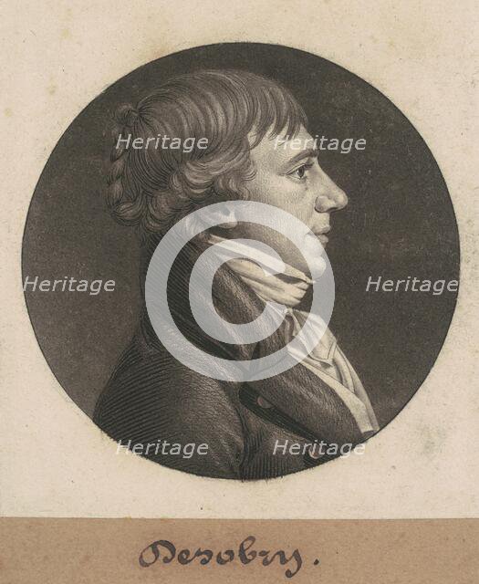 Desobry, 1803. Creator: Charles Balthazar Julien Févret de Saint-Mémin.