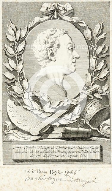 Portrait of Anne-Claude-Philippe de Thubieres, 1766. Creator: Claude Antoine Littret de Montigny.