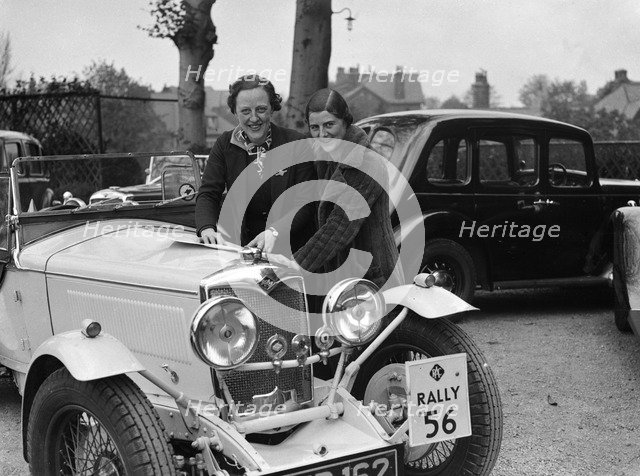 Riley Sprite of Kay Hague at the RAC Rally, 1938. Artist: Bill Brunell.