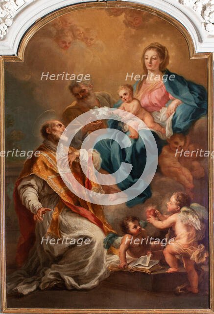 The Apparition of the Holy Family to Saint Philip Neri, Mid of the 18th cen.. Creator: Bonito, Giuseppe (1707-1789).