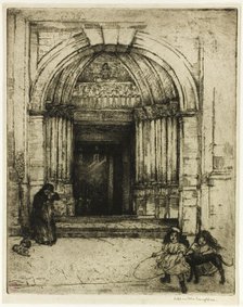Portal of St. Germain-des-Prés, 1900. Creator: Donald Shaw MacLaughlan.