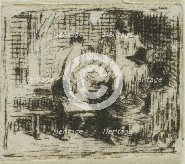 Drinkers, n.d. Creator: Charles Emile Jacque.